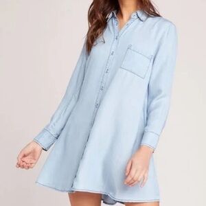 BB‎ Dakota Chambray Full Button Down Shirt Dress
